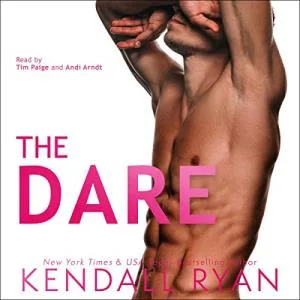 Kendall Ryan The Dare audiobook cover showing the photo of a shirtless male chest