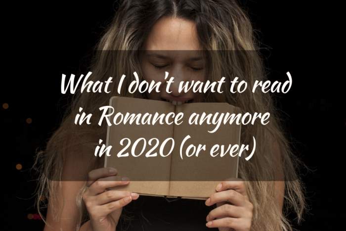 What I don't want to read in Romance anymore in 2020 (or ever): Photo of a Women biting into a book