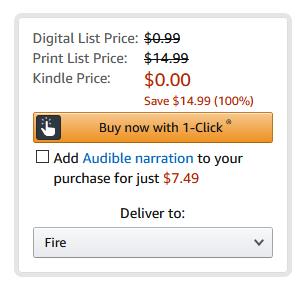 Toggle this field to add the cheap Audible narration to your ebook purchase
