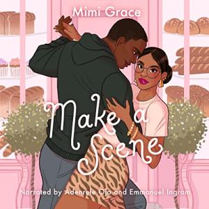 Make a Scene: cover showing a Black man dancing with and dipping a Black woman who wears glasses