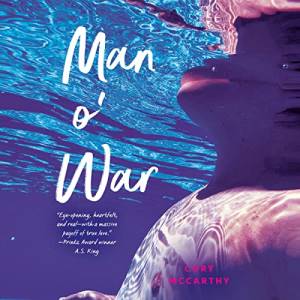 The photo cover of Man o' War shows the torso of a person under water, their head is above water and not visible