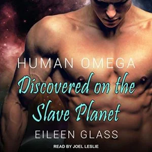 The cover of Discovered on the Slave Planet shows a photo of a shirtless white man looking down, the background shows galaxy swirls