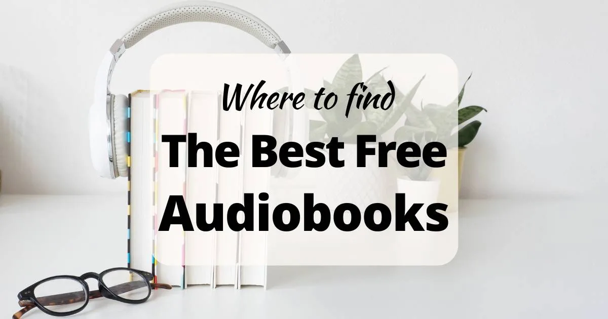 Where to find the best free audiobooks online (background image showing an audiobook concept with white headphones covering a stack of hardcover books)