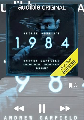 Graphic of an Audiobook Player showing George Orwell's 1984