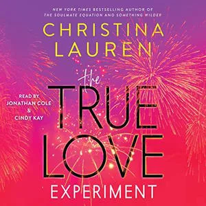 The True Love Experiment cover shows a red and purple sky with golden fireworks
