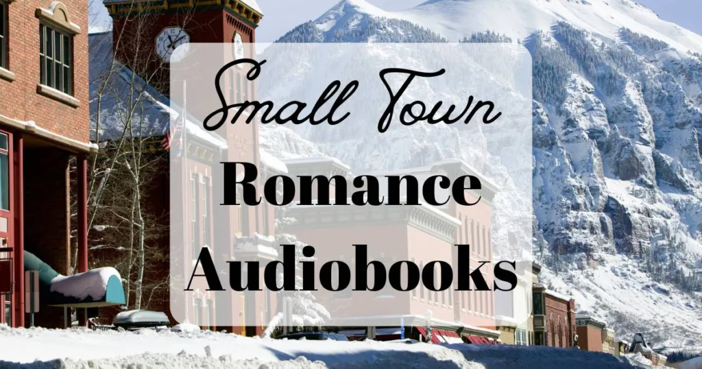 Small Town Romance Books (Background image shows a snowy street with houses in front of a mountain range)