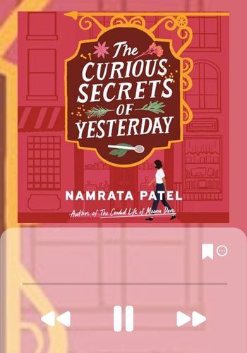 An audiobook player showing the cover of The Curious Secrets of Yesterday